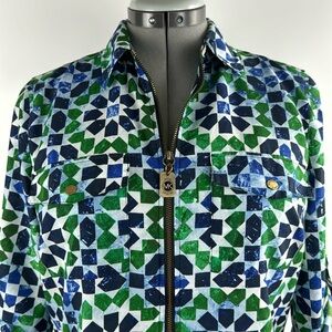 MICHAEL KORS™️ Size M Long Sleeve Full-zip Blouse/Jacket